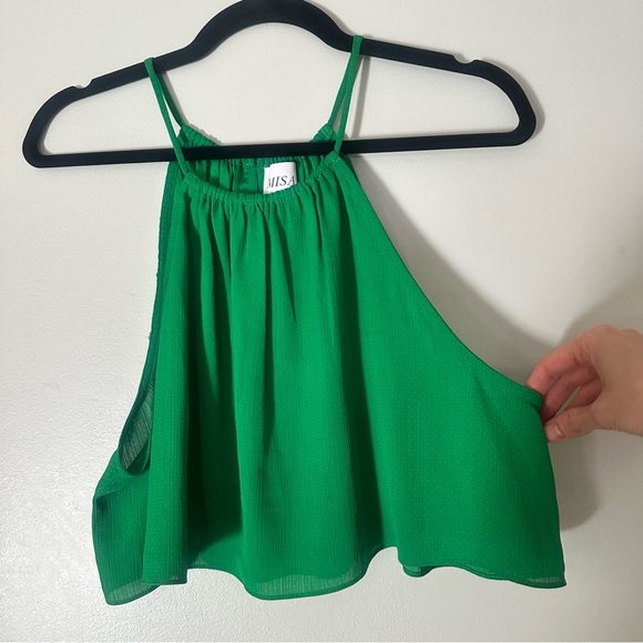 NWT Misa Los Angeles Saana Top Flowy High Neck Halter Vacation Getaway Sz Large - Picture 4 of 13